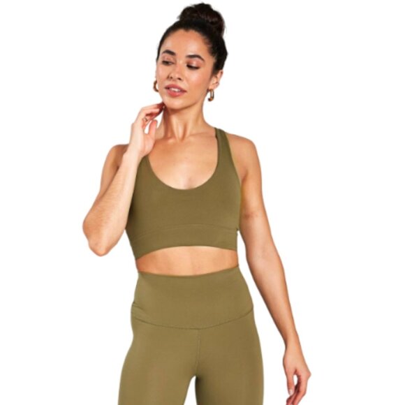 NWT Varley Always Edwards Sports Bra Womens XL Green Medium Support Scoop Neck - Picture 13 of 14